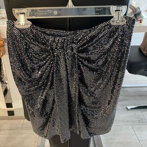 Zara short skirt metallic